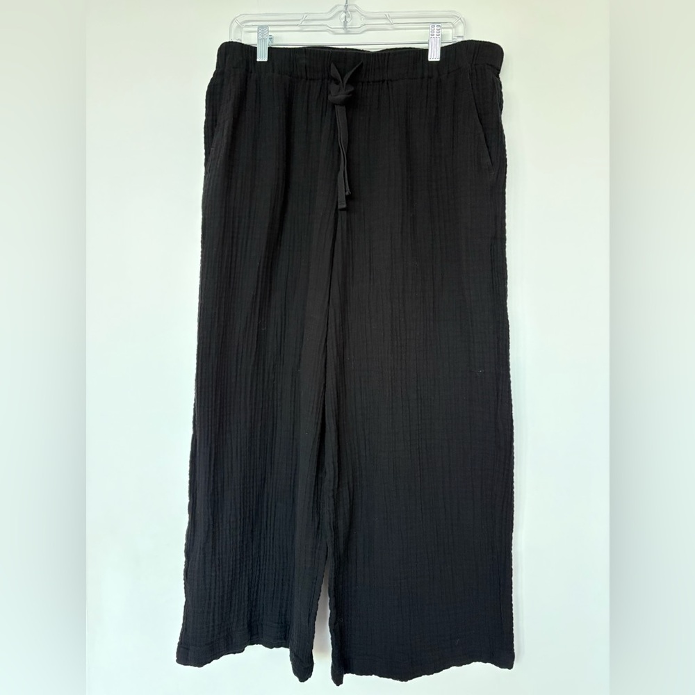 Eileen Fisher gauze wide leg pant sz Petite L - Picture 5 of 7